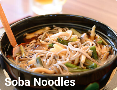 Traditional soba noodles