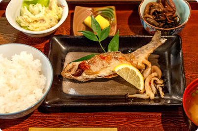japanese fish rice set